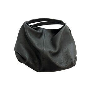 Manu Atelier Gala Leather Tote Bag in Black